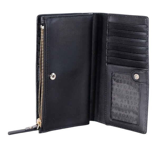 Kate Spade Women Gunmetal Gray Braylon Putnam Drive Continental Snap Wallet $169 - Picture 3 of 7